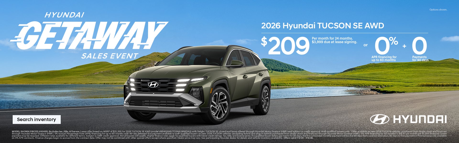 2026 Hyundai Tucson APR or Lease Offer
